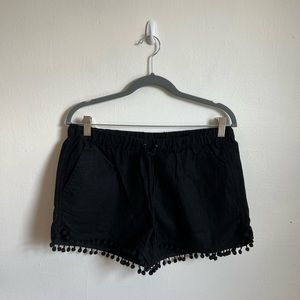 J. Crew Black Linen Shorts
